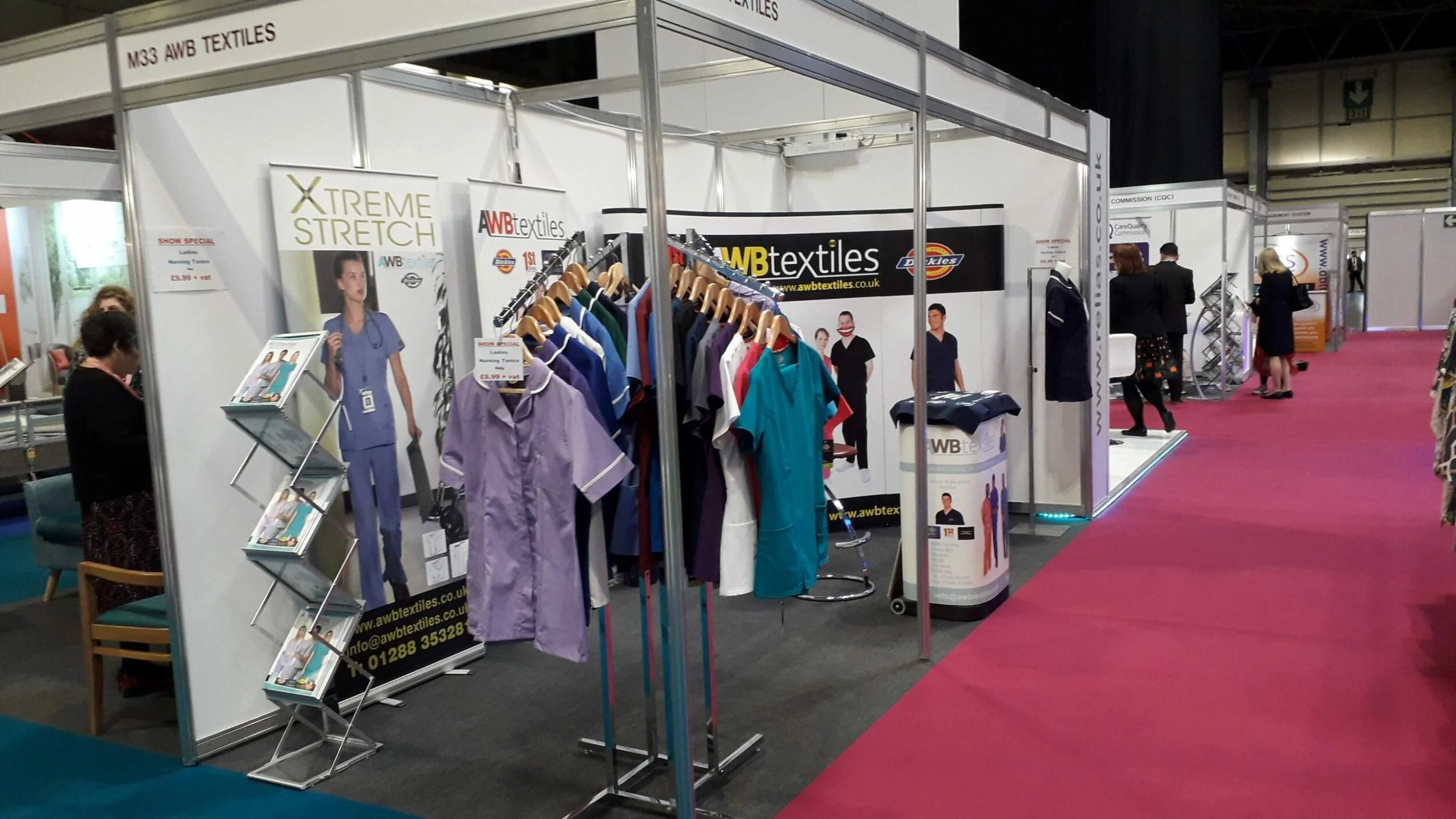 The AWB Textiles stand