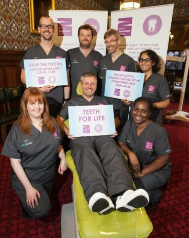 Dental scrub suits being worn as part of root canal campaign