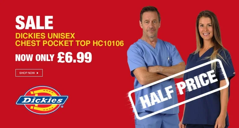 Our half price deal on Dickies healthcare tops