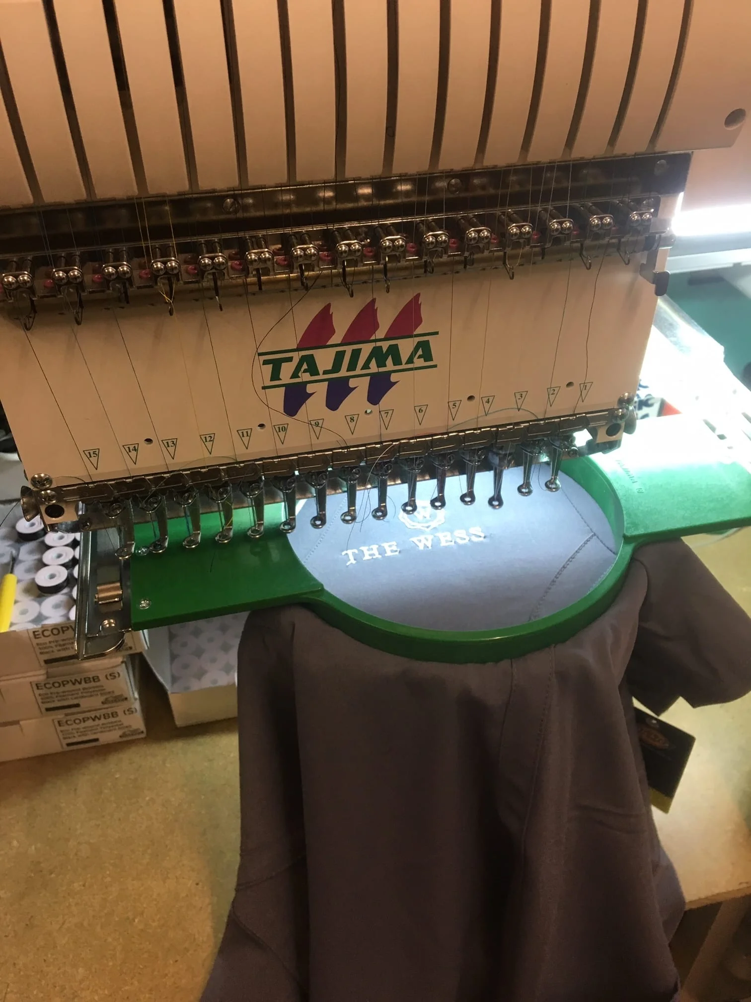 Embroidery in action