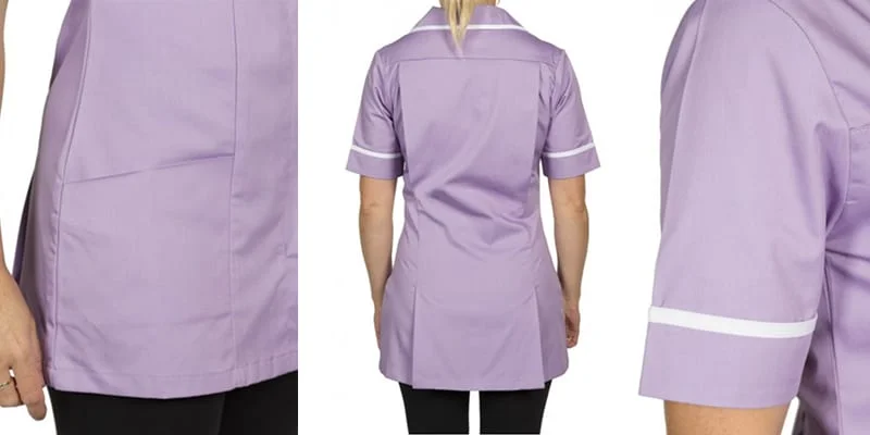 Lilac healthcare tunic by Galaxy, from AWB Textiles