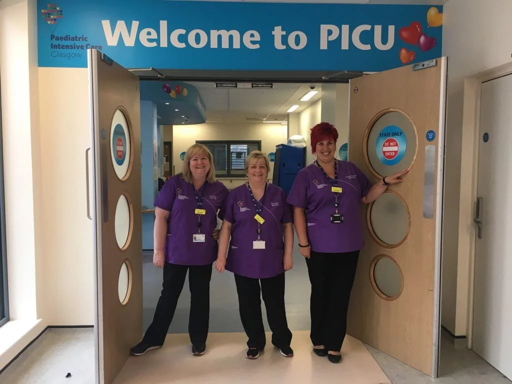 Glasgow's PICU team in their new medical uniforms