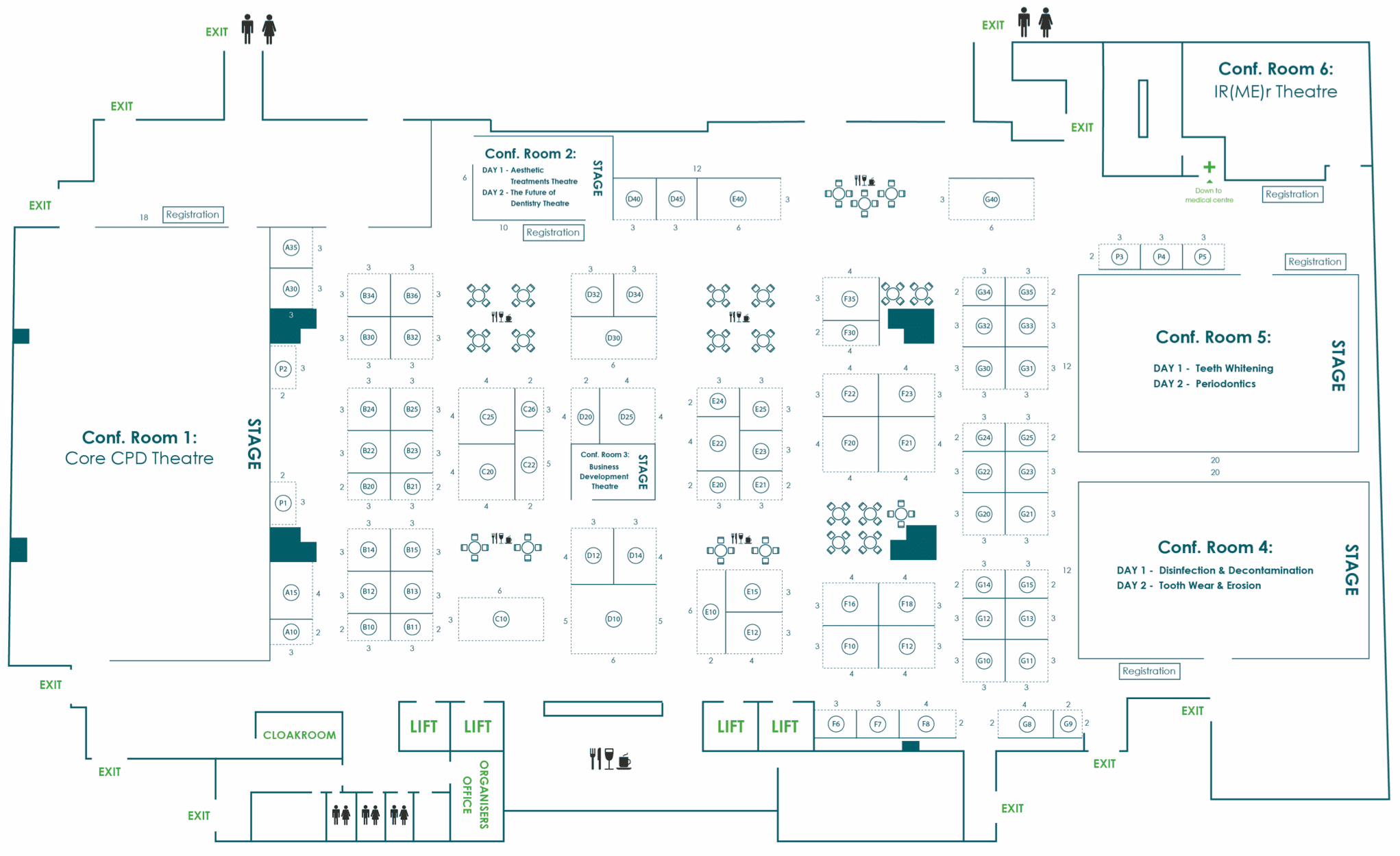 Floor plan for ProDentistry 2018 at London Olympia Central